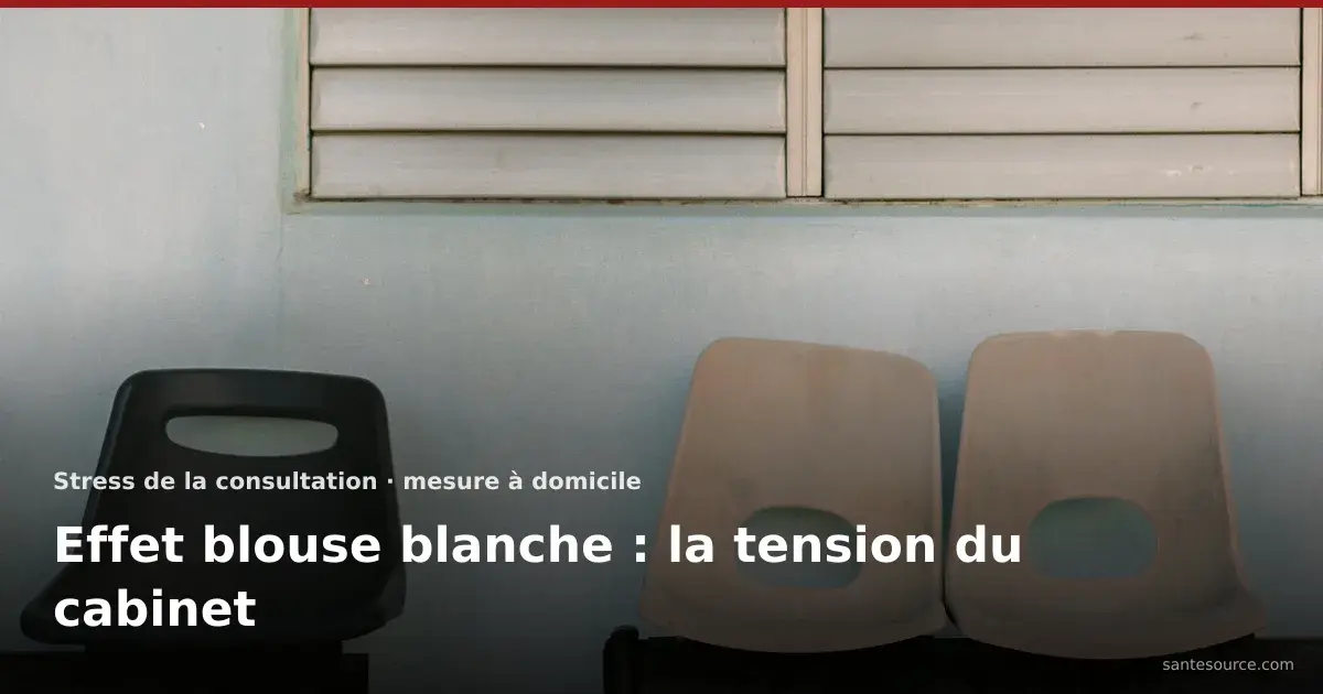 Chaises vides d'une salle d'attente contre un mur bleu, l'attente avant la consultation qui fait monter la tension par effet blouse blanche